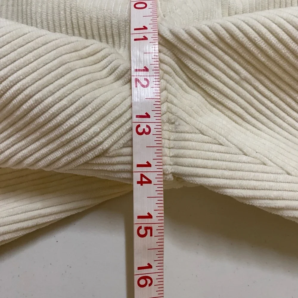 Vtg Lands End‎ Corduroy Trousers Mens 44x26 Cream USA Made Heritage